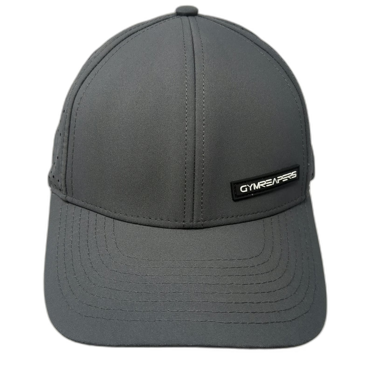 Gymreapers Trucker Hat Gray One Size Perforated Skull Performance Snapback