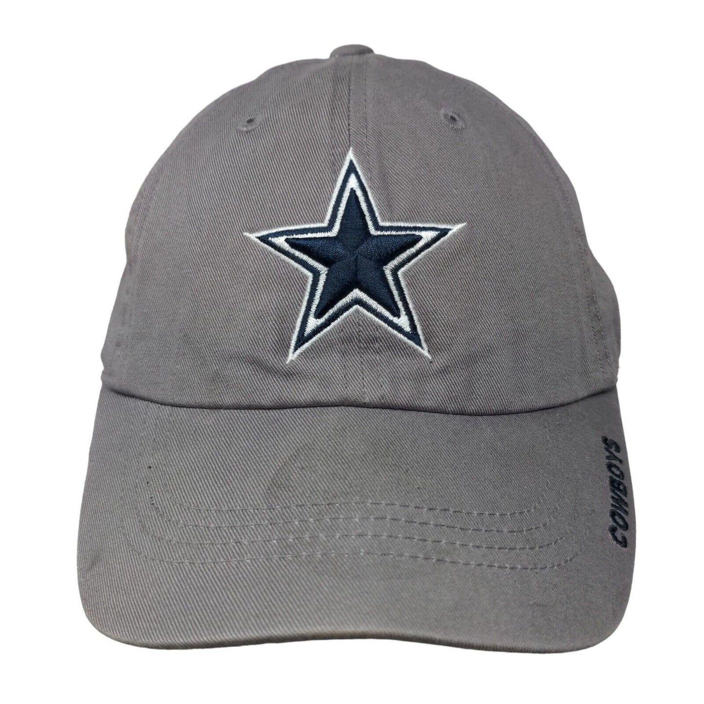 NFL Dallas Cowboys Slideback Hat Gray OSFA Embroidered Logo Spell Out