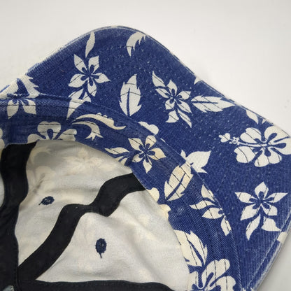 Crazy Shirt Baseball Cap Blue White One Size Floral Hibiscus Hawaii Print Hat