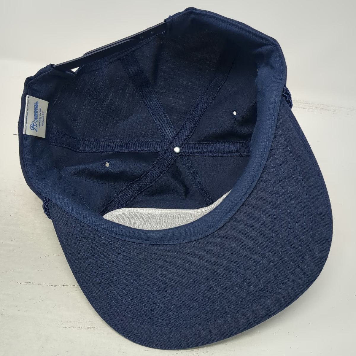 Mountaintop Marketing Trucker Blue Snapback Evans Grain Wheat Rope Hat Vintage
