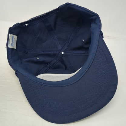 Mountaintop Marketing Trucker Blue Snapback Evans Grain Wheat Rope Hat Vintage