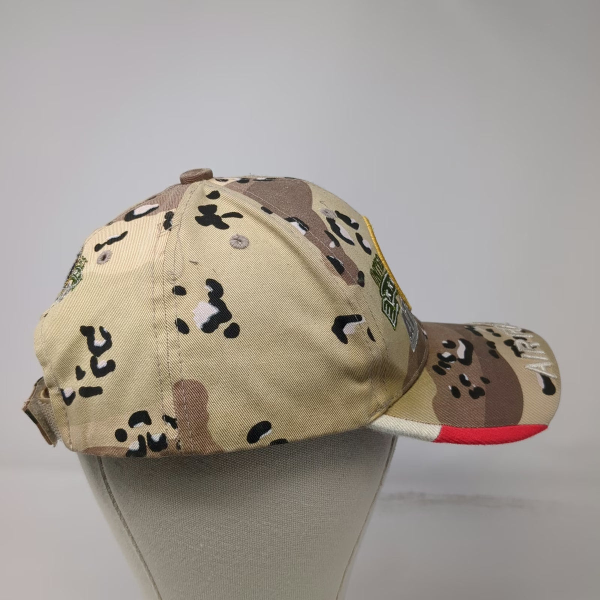 August Sportswear US Air Force Baseball Cap Beige One Size Desert Camo Logo Hat