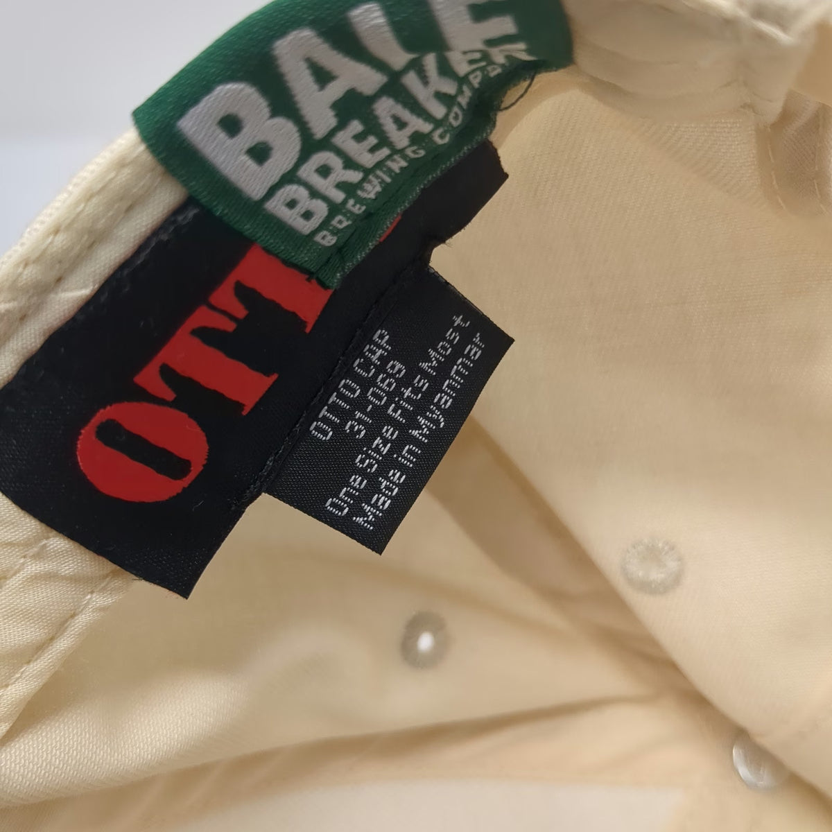 Otto 5 Panel Hat Beige Green One Size Bale Breaker Brewing Co We Grow Our Beer