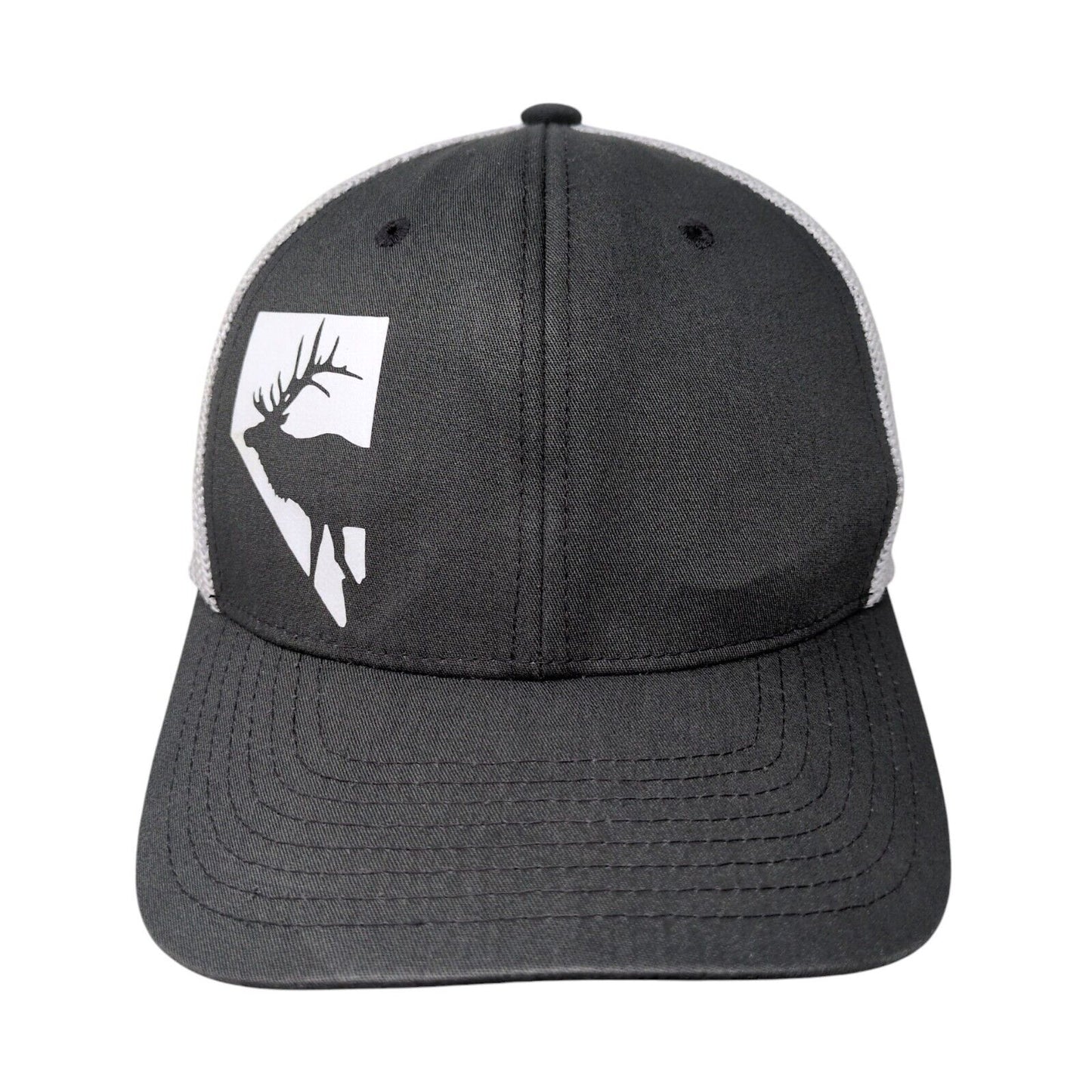 Flexfit Fitted Mesh Back Trucker Hat Gray One Size Colorblock Yupoong