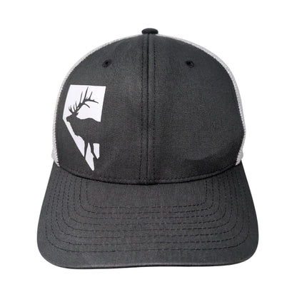 Flexfit Fitted Mesh Back Trucker Hat Gray One Size Colorblock Yupoong