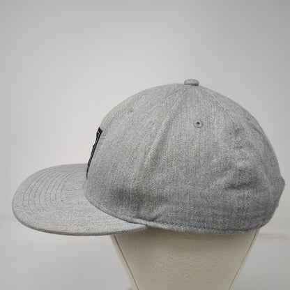 Neff Mickey Mouse Snapback Hat Gray One Size Disney Flat Brim Cotton Black Patch