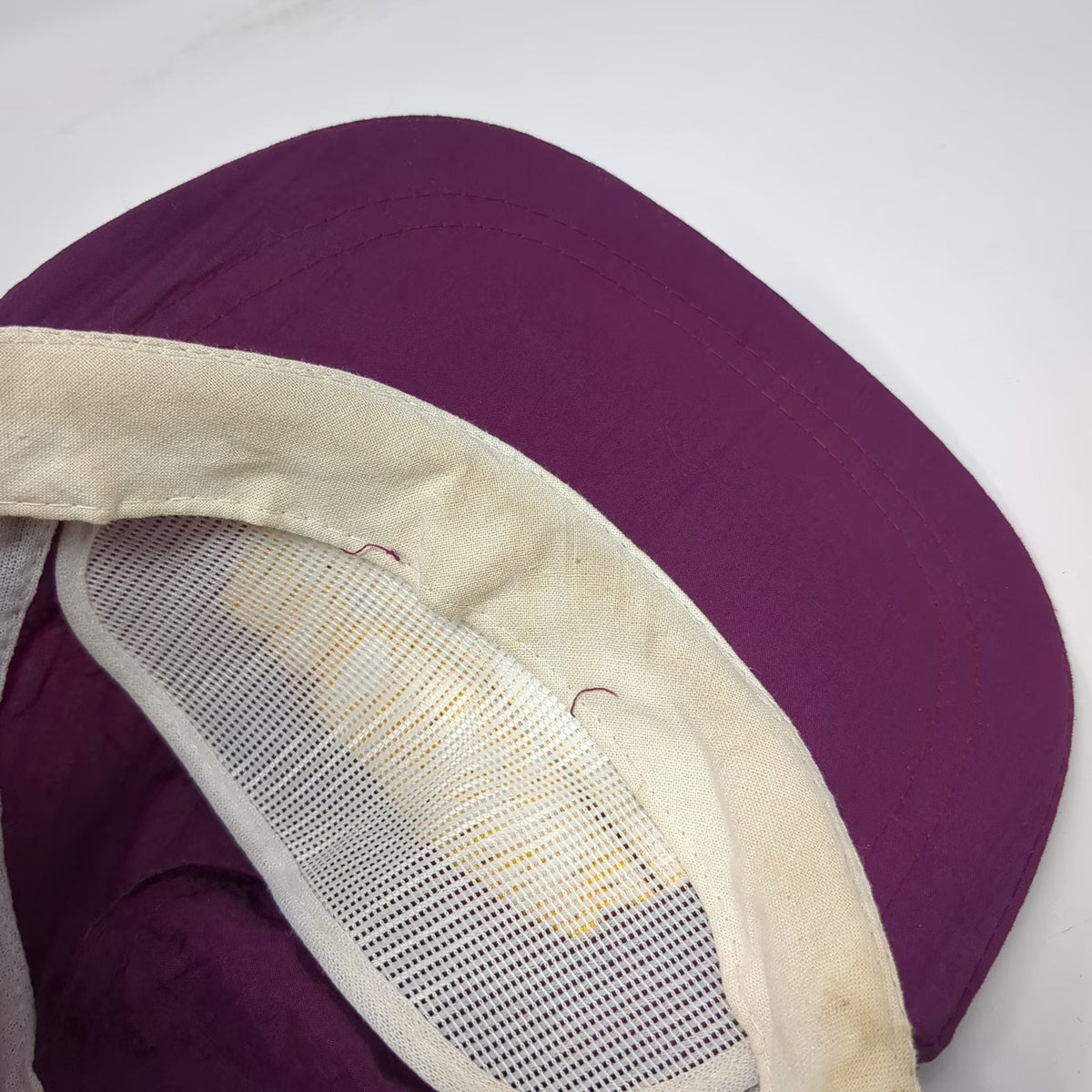 Rochester New York 5 Panel Purple Yellow White Hat Nylon Snapback Vintage