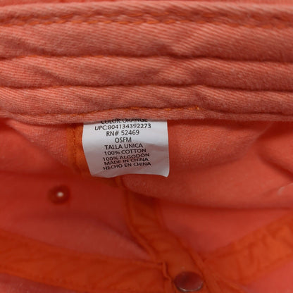 Good Vibes Club Slideback Hat Orange One Size Adjustable Floral Distressed