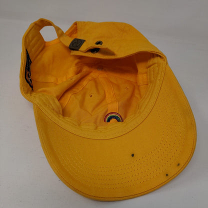 Rainbow Slideback Hat Yellow OSFA Adjustable Embroidered Newhattan Cotton