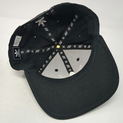 Adidas Snapback Black One Size Trefoil Logo Embroidered 6 Panel Sportswear Hat