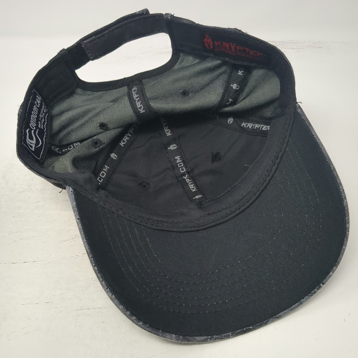 Kryptek Baseball Cap Black One Size Typhon Camo Spartan Helmet Strapback Hat