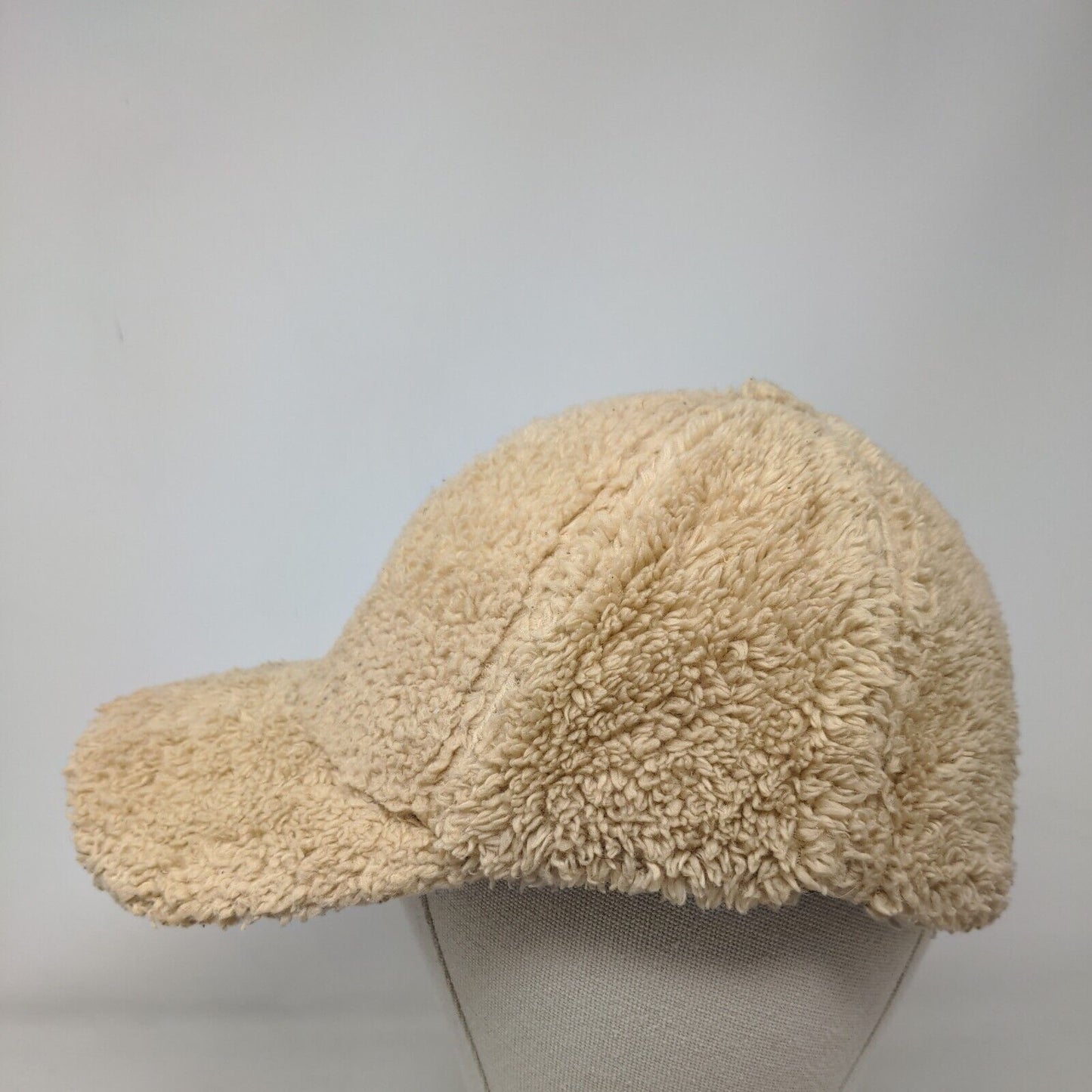 Unbranded Slideback Fleece Hat Tan OSFM Adjustable 6 Panel Blank