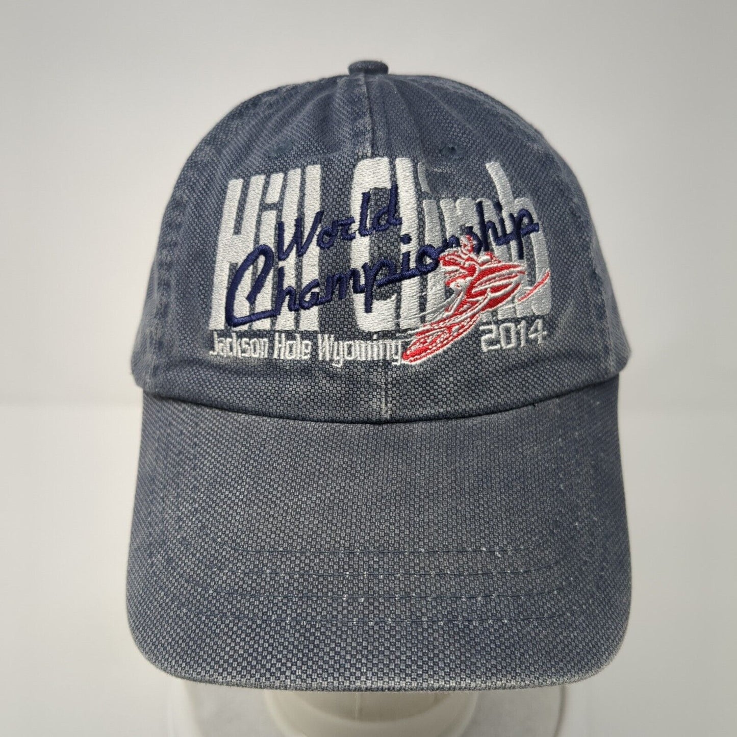 Hill Climb World Championship 2014 Jackson Hole Wyoming Strapback Hat Blue OS