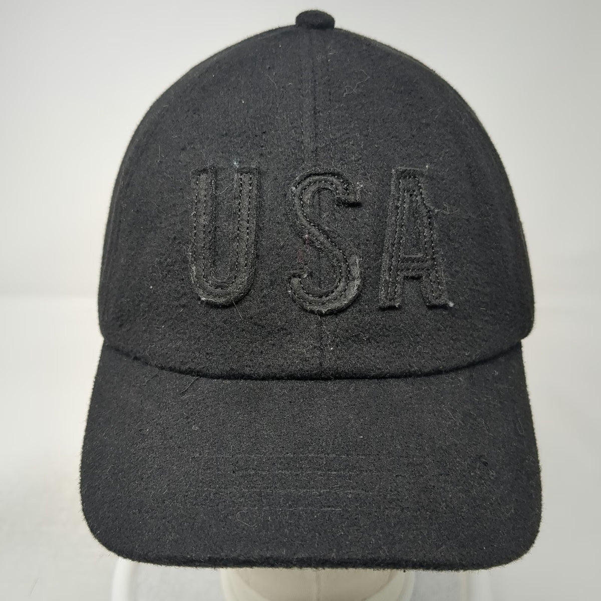 Old Navy Baseball Cap Black One Size USA Embroidery Slideback Curved Brim Hat