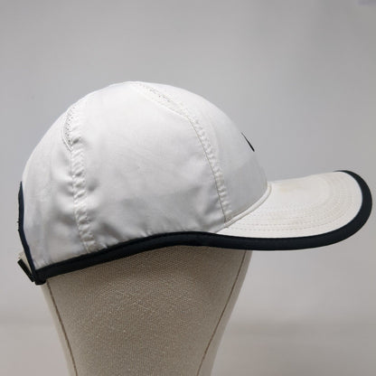 Nike Dri-Fit Strapback Hat White One Size Featherlight Black Trim
