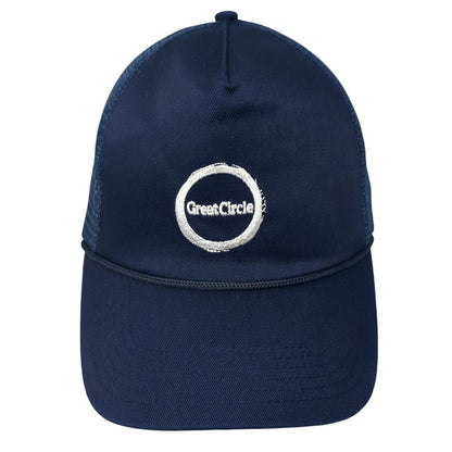Great Circle Snapback Rope Trucker Hat Blue One Size Mesh Back Outdoor