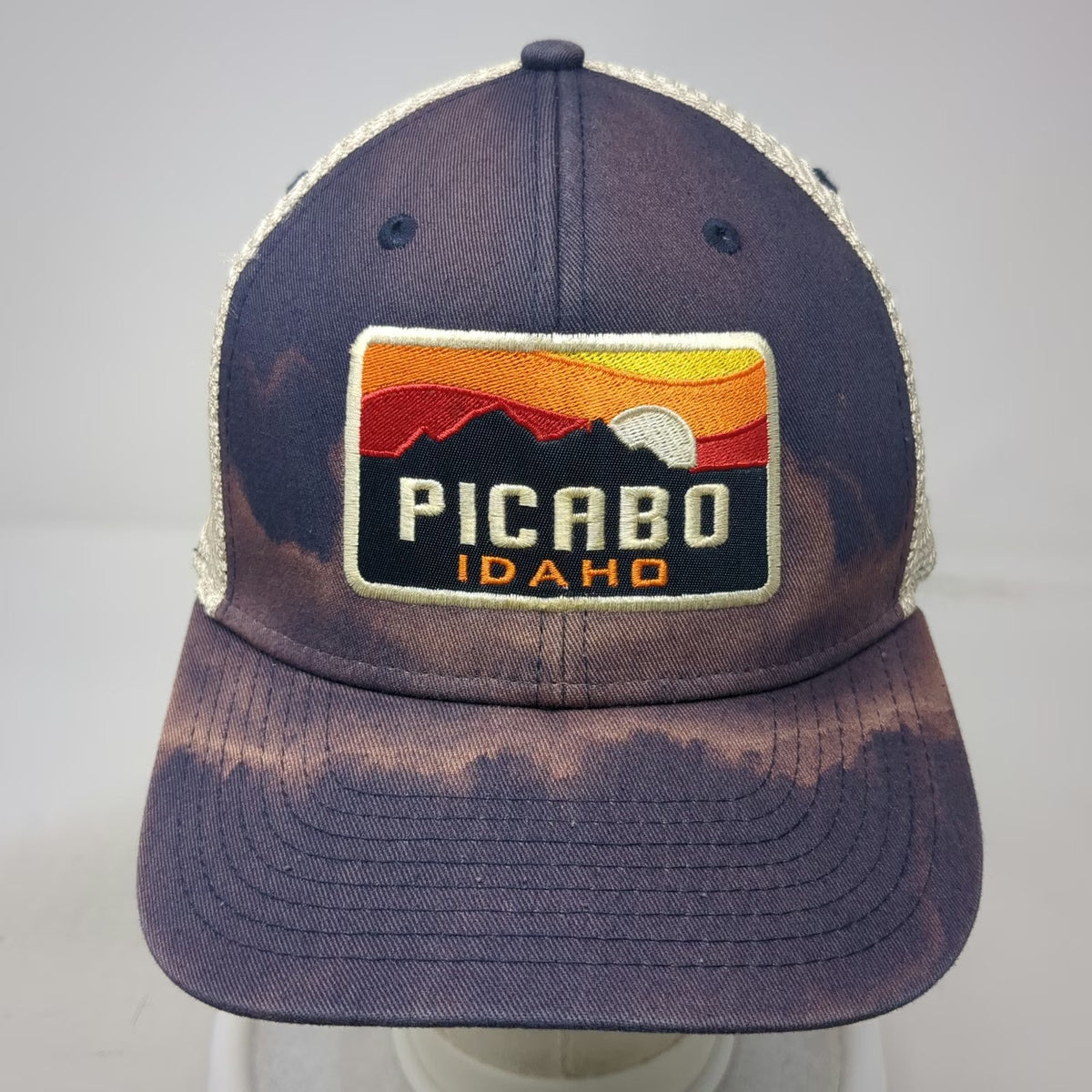 Ouray Baseball Cap Blue OSFM Picabo Idaho Mountain Landscape Mesh Strapback Hat
