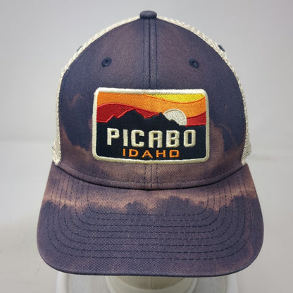 Ouray Baseball Cap Blue OSFM Picabo Idaho Mountain Landscape Mesh Strapback Hat