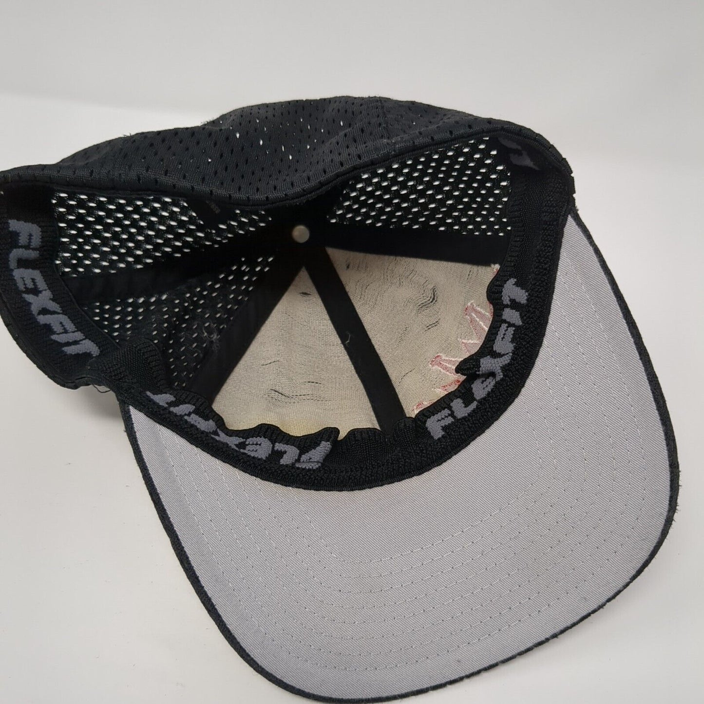 Crown Fitted Hat Black One Size Flexfit Breathable Embroidered 6 Panel Yupoong