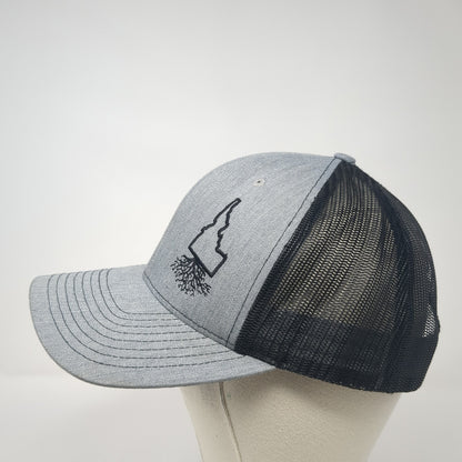 Idaho Roots Snapback Mesh Back Trucker Hat Gray One Size Colorblock