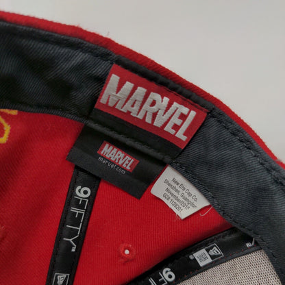 Marvel Iron Man Snapback Hat Red Youth Adjustable Embroidered New Era