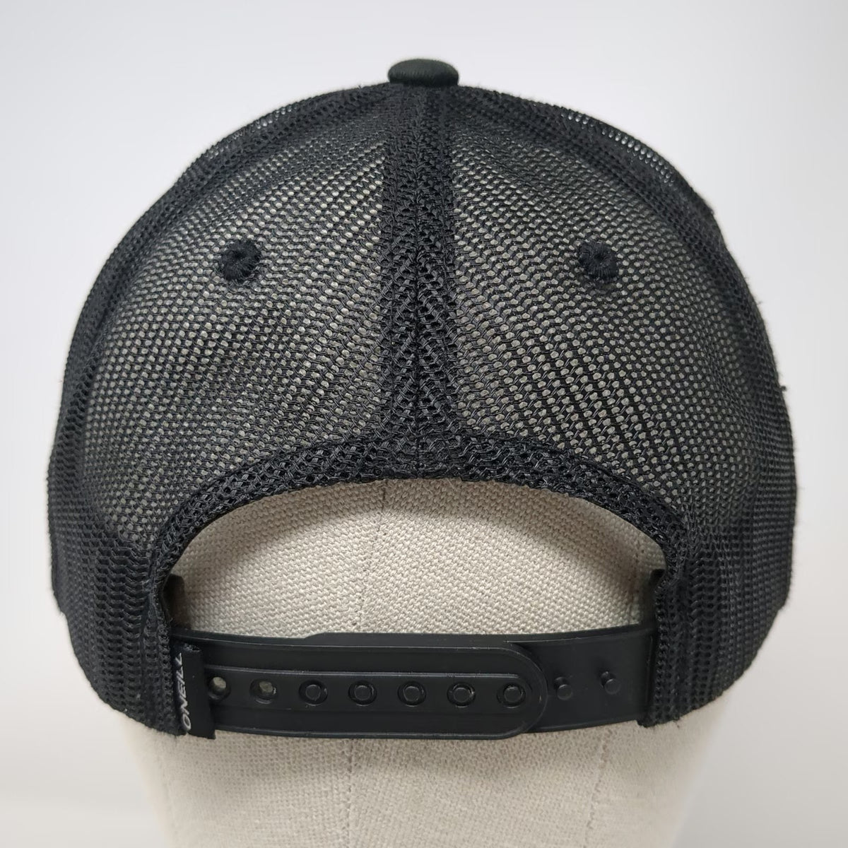 O'Neill Trucker Hat Black One Size Mesh Snapback Patch Surf Skate Beach Apparel
