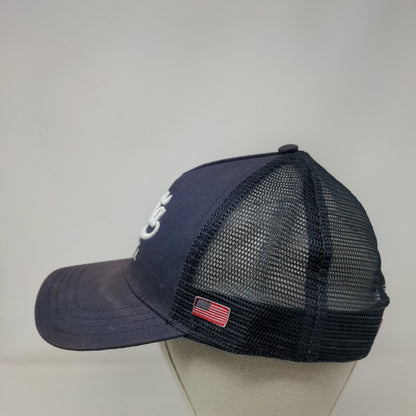 Costa USA Snapback Trucker Hat Blue One Size Embroidered Patriotic Mesh Back