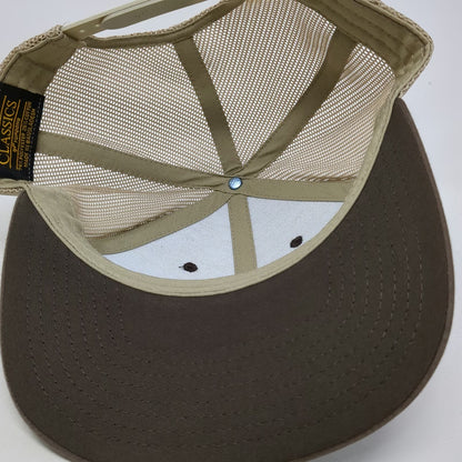 Yupoong Brown Trucker Hat One Size Coastline Equipment Mesh Back Snapback Patch