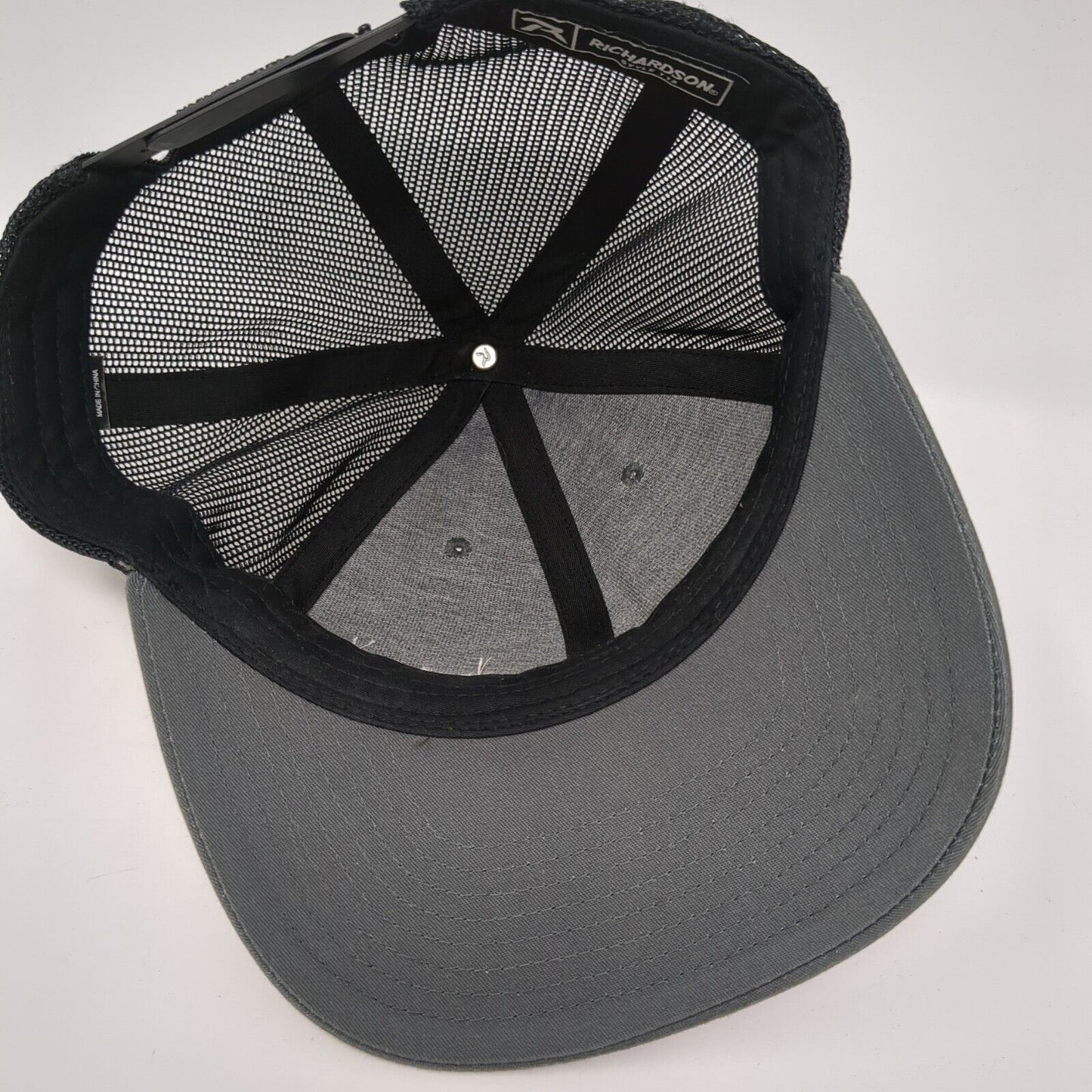 CWI Snapback Mesh Back Trucker Hat Gray One Size Adjustable Richardson