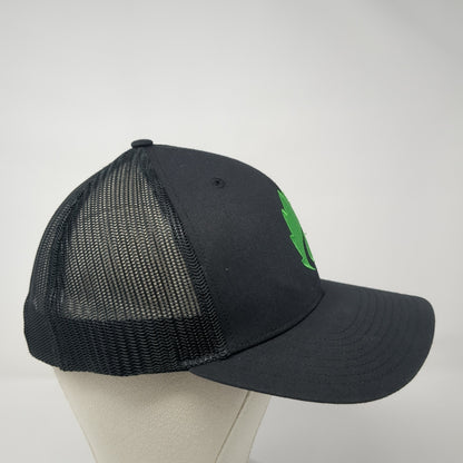 Hop Valley Brewing Co. Snapback Trucker Hat Black One Size Adjustable Mesh Back