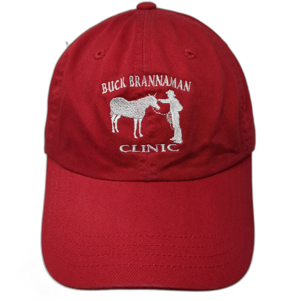Imperial Baseball Cap Red One Size Buck Brannaman Clinic Horse Embroidery Hat