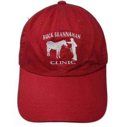 Imperial Baseball Cap Red One Size Buck Brannaman Clinic Horse Embroidery Hat