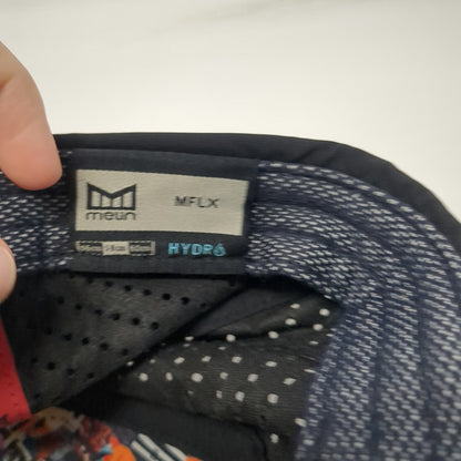 Melin Baseball Cap Black XL Perforated Graphic Lining Hydro Tech Stretch Hat