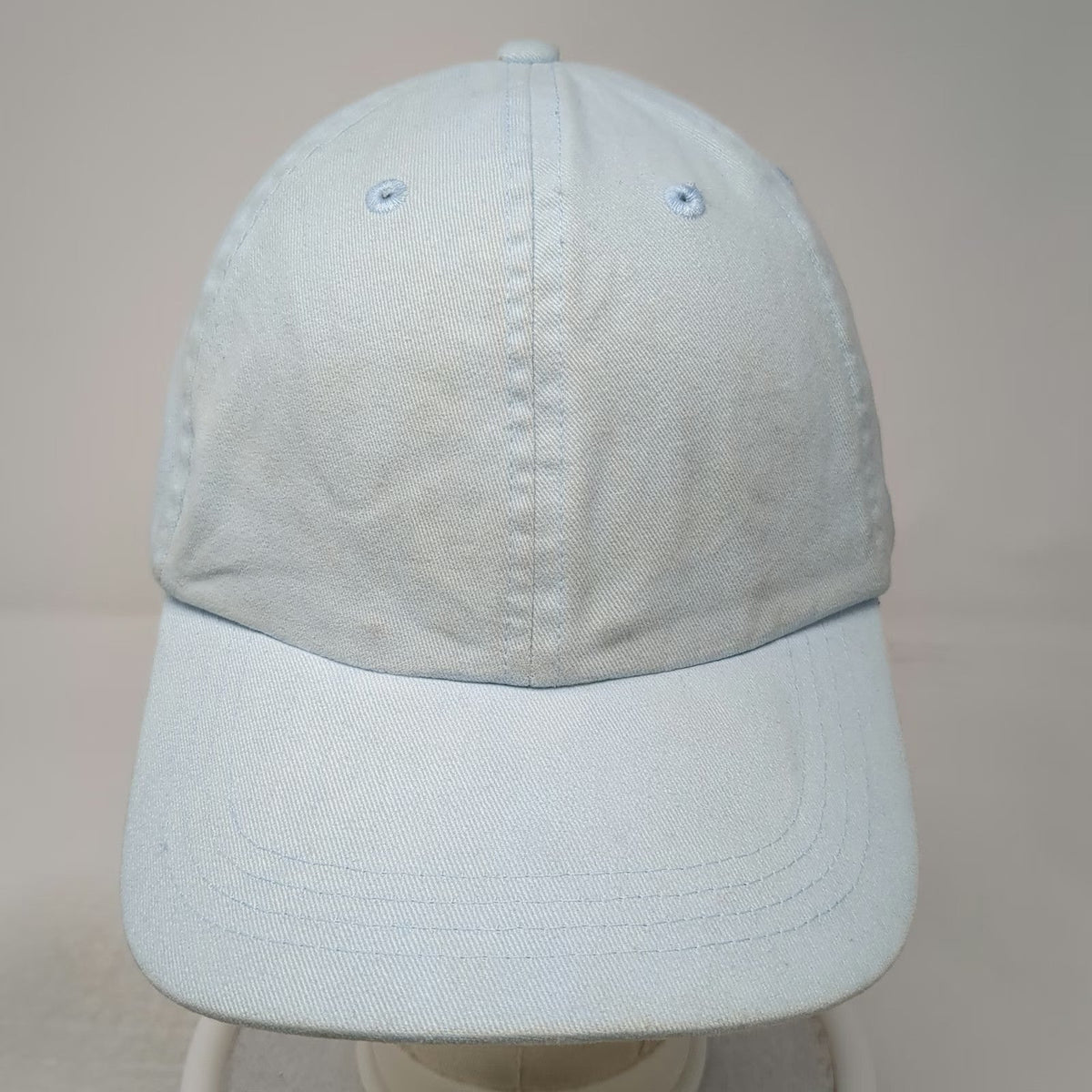 Blue Baseball Cap One Size Adjustable Blank Curved Brim Plain Solid Cotton Hat