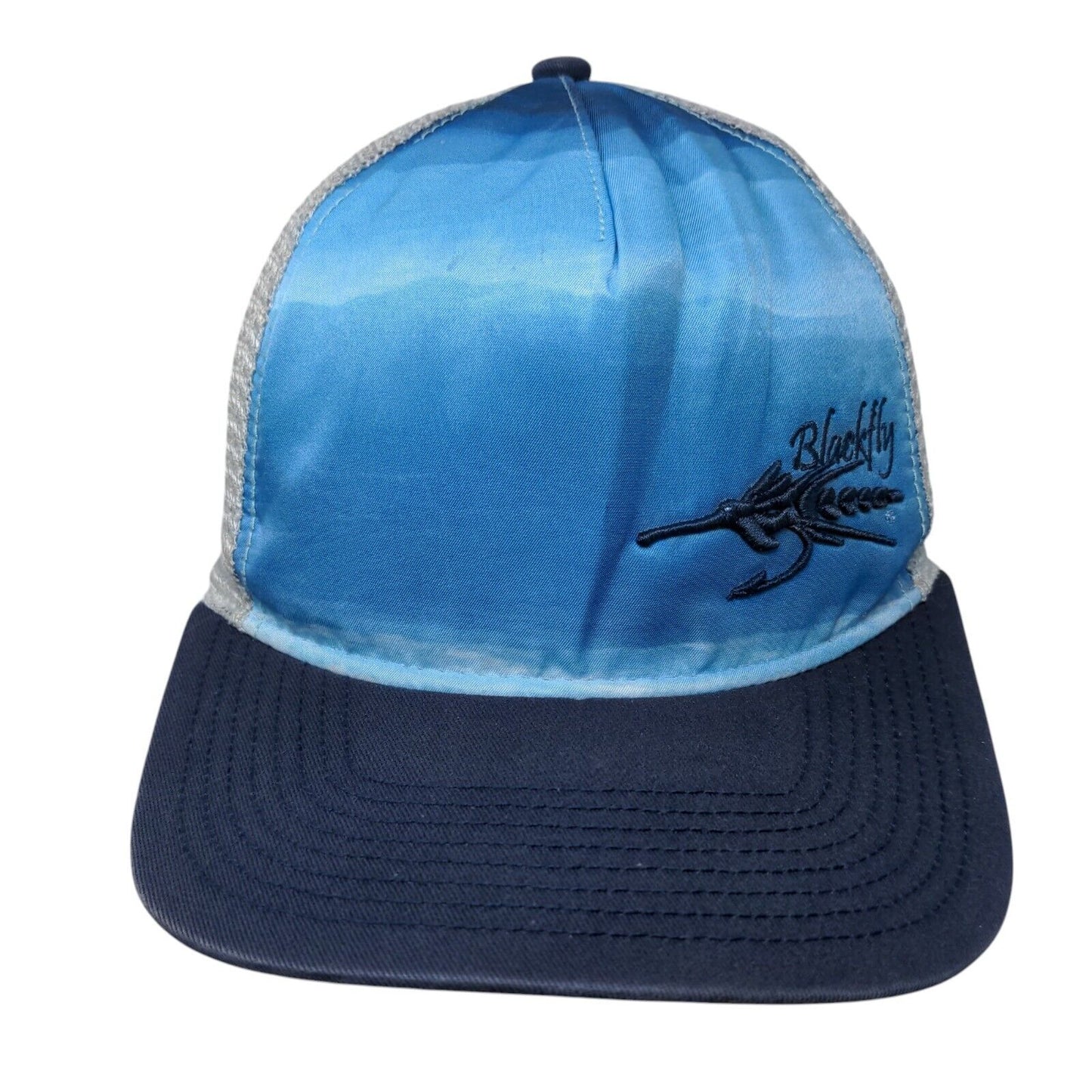 Blackfly Snapback Mesh Back Trucker Hat Blue One Size Embroidered Legacy