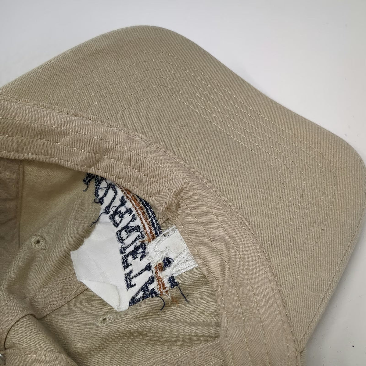 Harriton Baseball Cap Hat Beige One Size Murrieta California Strapback Cotton