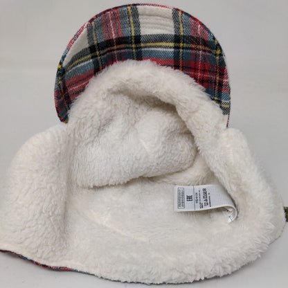 Baby Gap Fleece Lined Trapper Hat Multi 12-18 Months Plaid Chin Strap