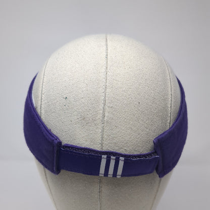 PHS Sun Visor Hat Purple OS Adjustable Strap Lightweight Embroidered Adidas