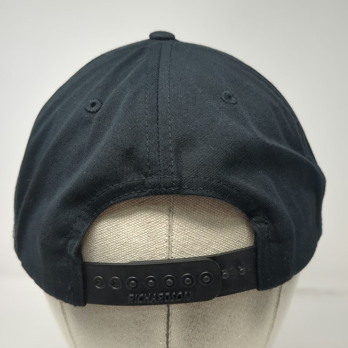 Richardson 5 Panel Black One Size Snapback PACTEC Logo Patch Flat Bill Cap Hat
