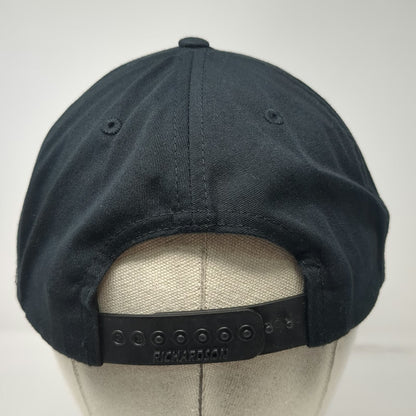 Richardson 5 Panel Black One Size Snapback PACTEC Logo Patch Flat Bill Cap Hat