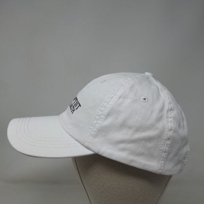 Baptist Health Slideback Hat White OSFA Adjustable Embroidered 6 Panel Cotton