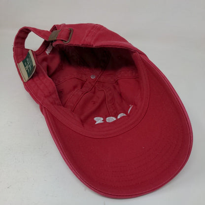 Trim Wear Men's Slideback Hat Red Adjustable Embroidered Wellesley 2008 Logo