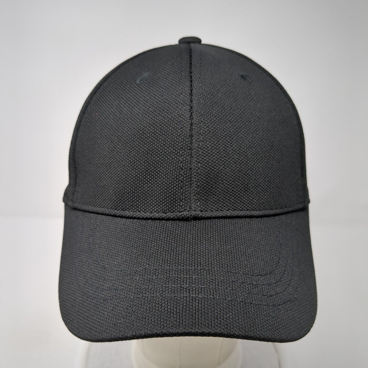 Unbranded Fitted Hat Black One Size Lightweight Vented Holes 6 Panel Blank