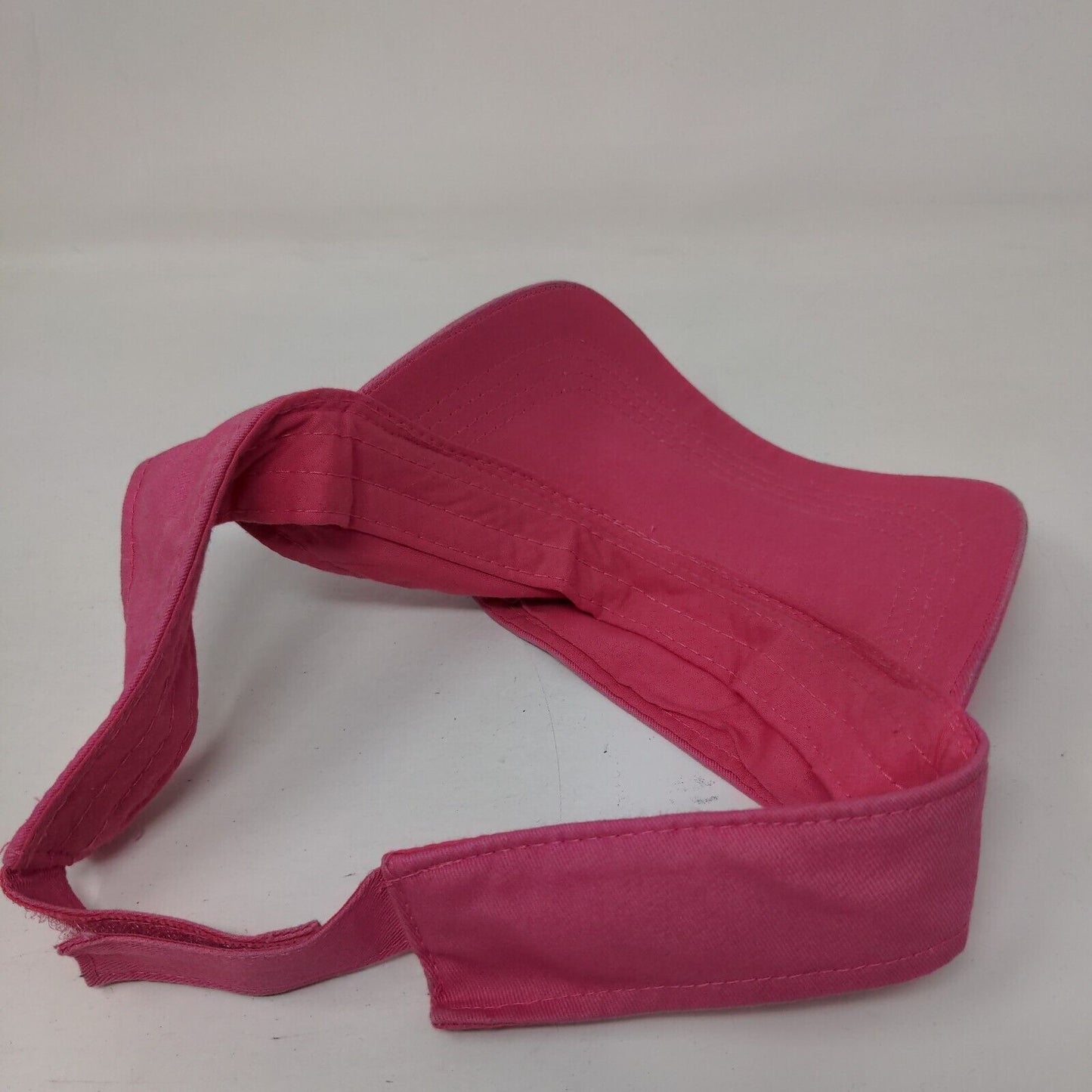 Unbranded Strapback Visor Hat Pink One Size Adjustable Solid Blank