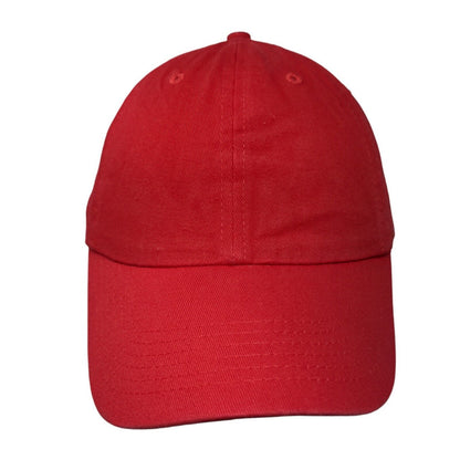 Unbranded Slideback Hat Solid Red One Size Adjustable Blank 6 Panel