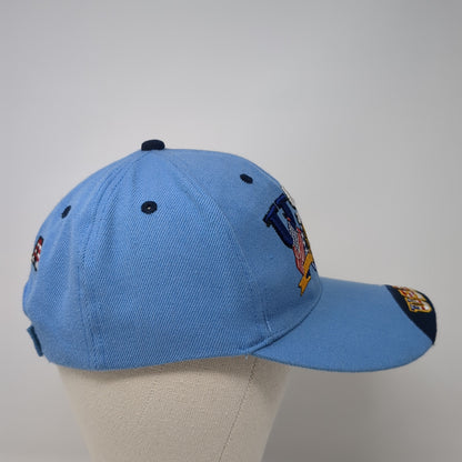 USA Strapback Hat Blue One Size Adjustable Embroidered 6 Panel Outdoor