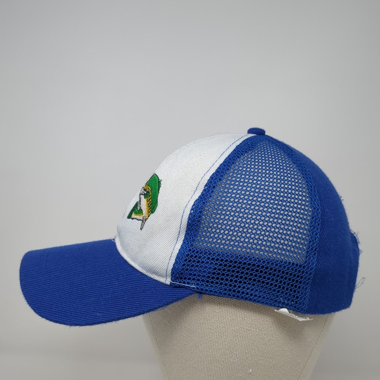 Git Reel Fish Strapback Hat Blue One Size Adjustable Colorblock Outdoor