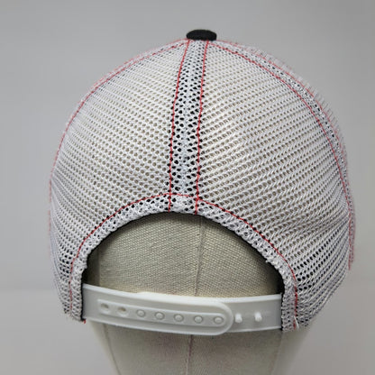 Toyota Trucker Hat Black One Size TRD Patch Red Stitching Graphic Underbrim