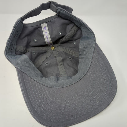 Adidas Aeroready Slideback Hat Gray One Size Adjustable Embroidered 6 Panel