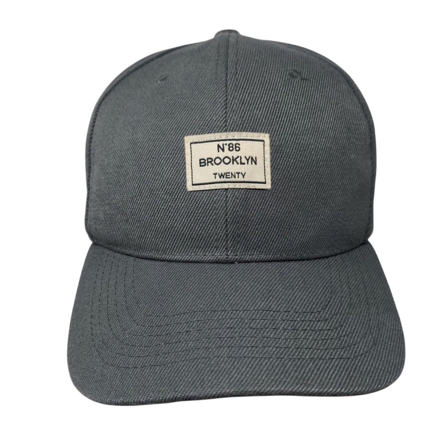 N'86 Brooklyn Twenty Strapback Hat Gray One Size Adjustable 6 Panel Polyester